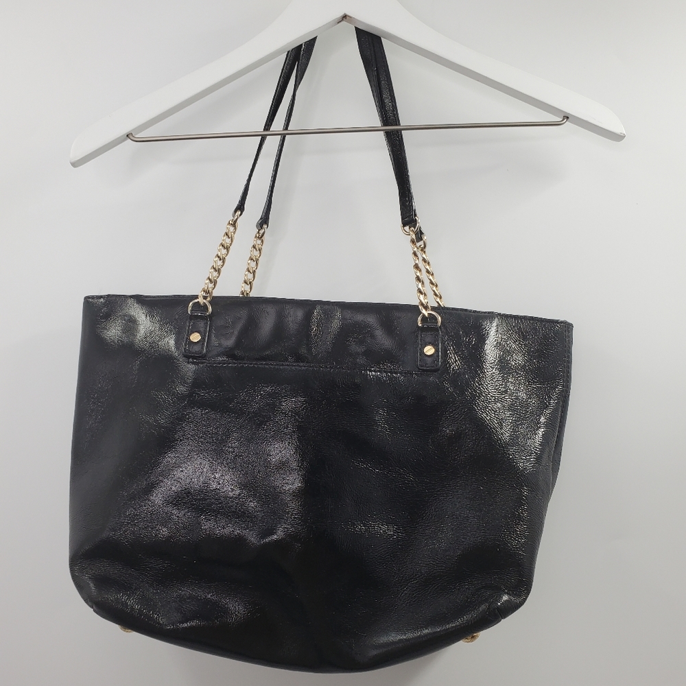 MICHAEL Michael Kors Black Leather Jet Set Chain Straps Tote - Picture 7 of 14